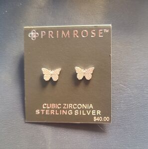 Sterling Silver Butterfly Stud Earrings